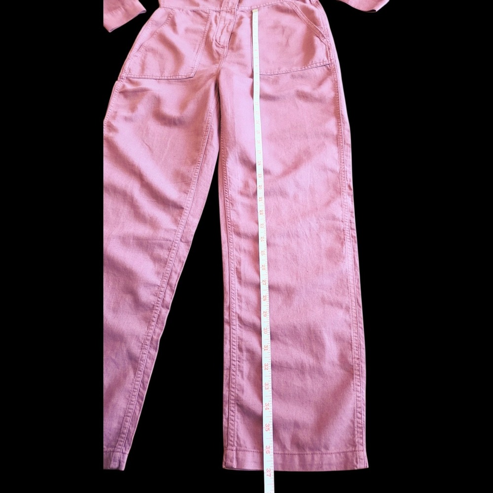 Outerknown‎ NWT Station Jumpsuit XS Dusty Pink Rose Organic Cotton Linen - Picture 11 of 13
